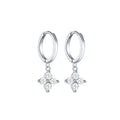 Fleur Drop Hoop Earrings