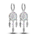Boho Dreamcatcher Drop Hoops