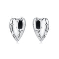 Midnight Star Heart Studs