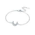 Crescent Moon Silver Bracelet