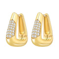 Golden Pavé Huggie Hoops
