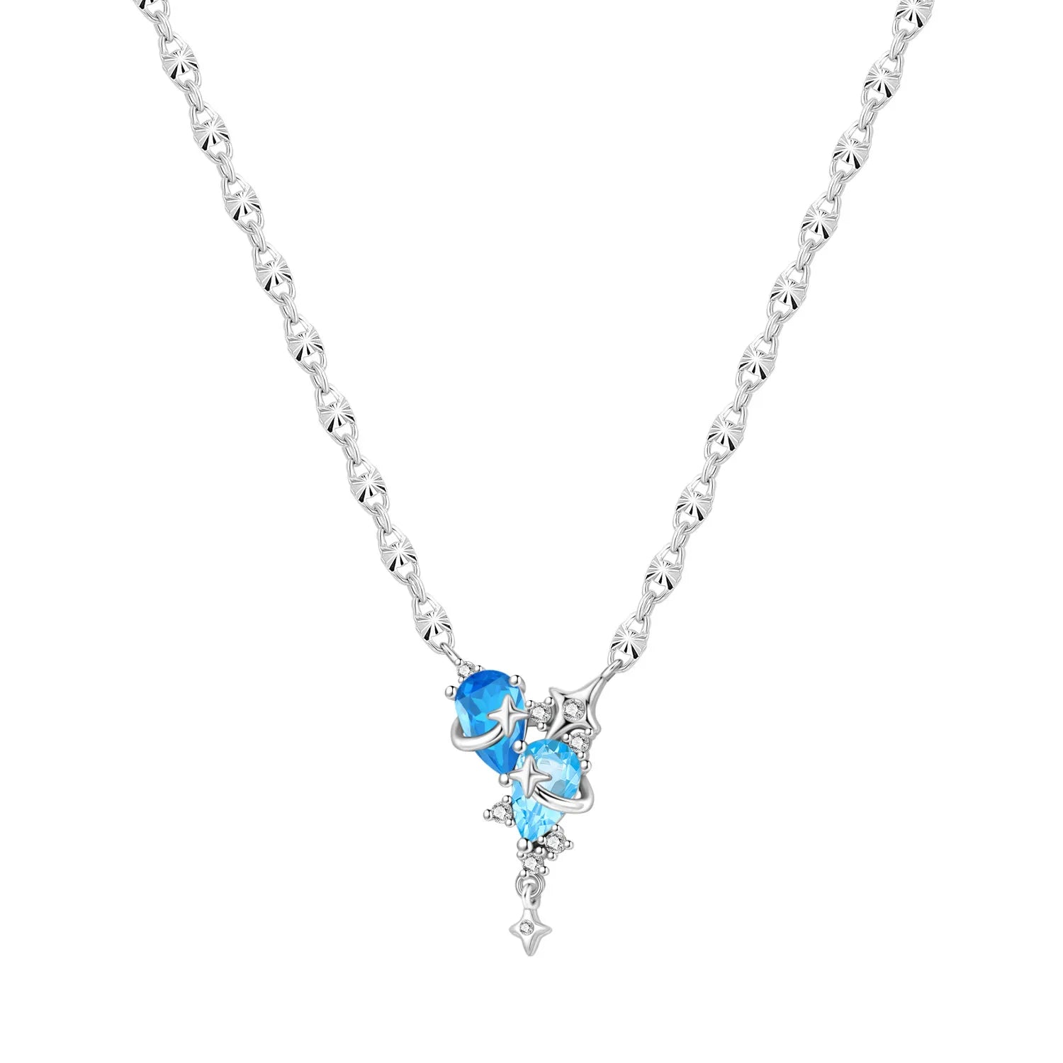 Blue Topaz Drop Necklace