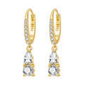 Teardrop Crystal Drop Hoops
