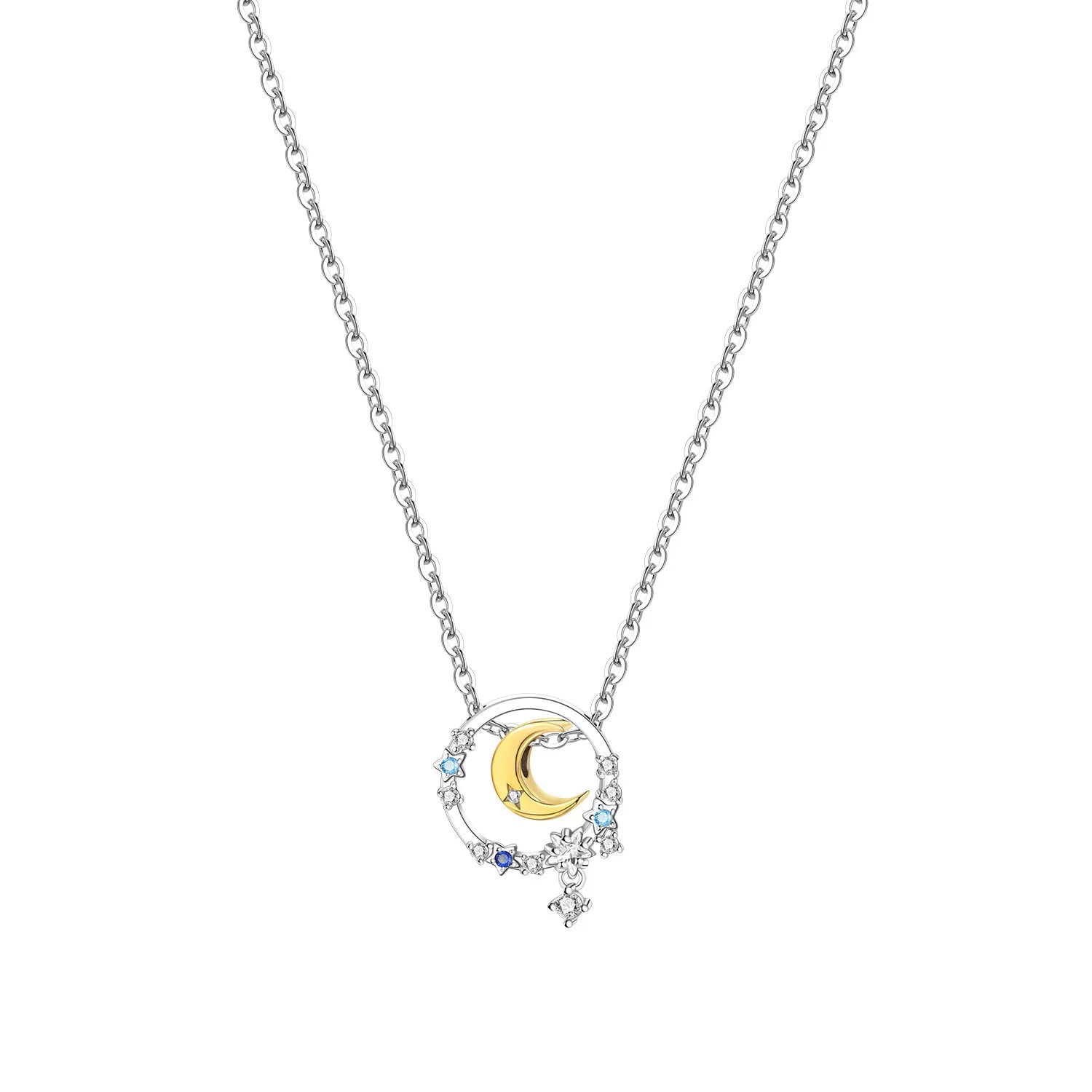 Moon & Crystal Star Necklace