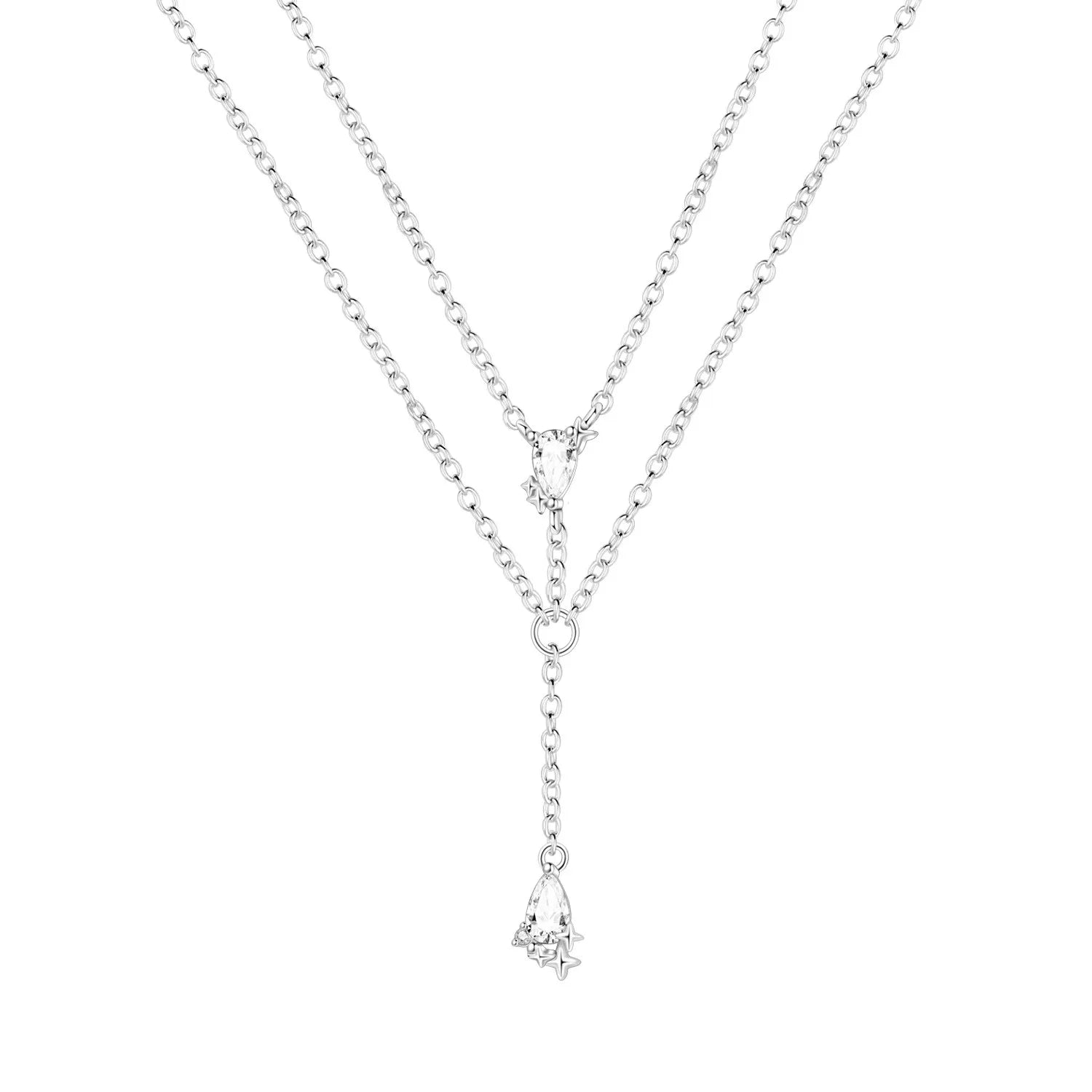 Diamond Drop Lariat Necklace
