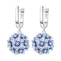 Hydrangea Floral Hoop Earrings