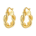 Twisted Rope Huggie Hoops