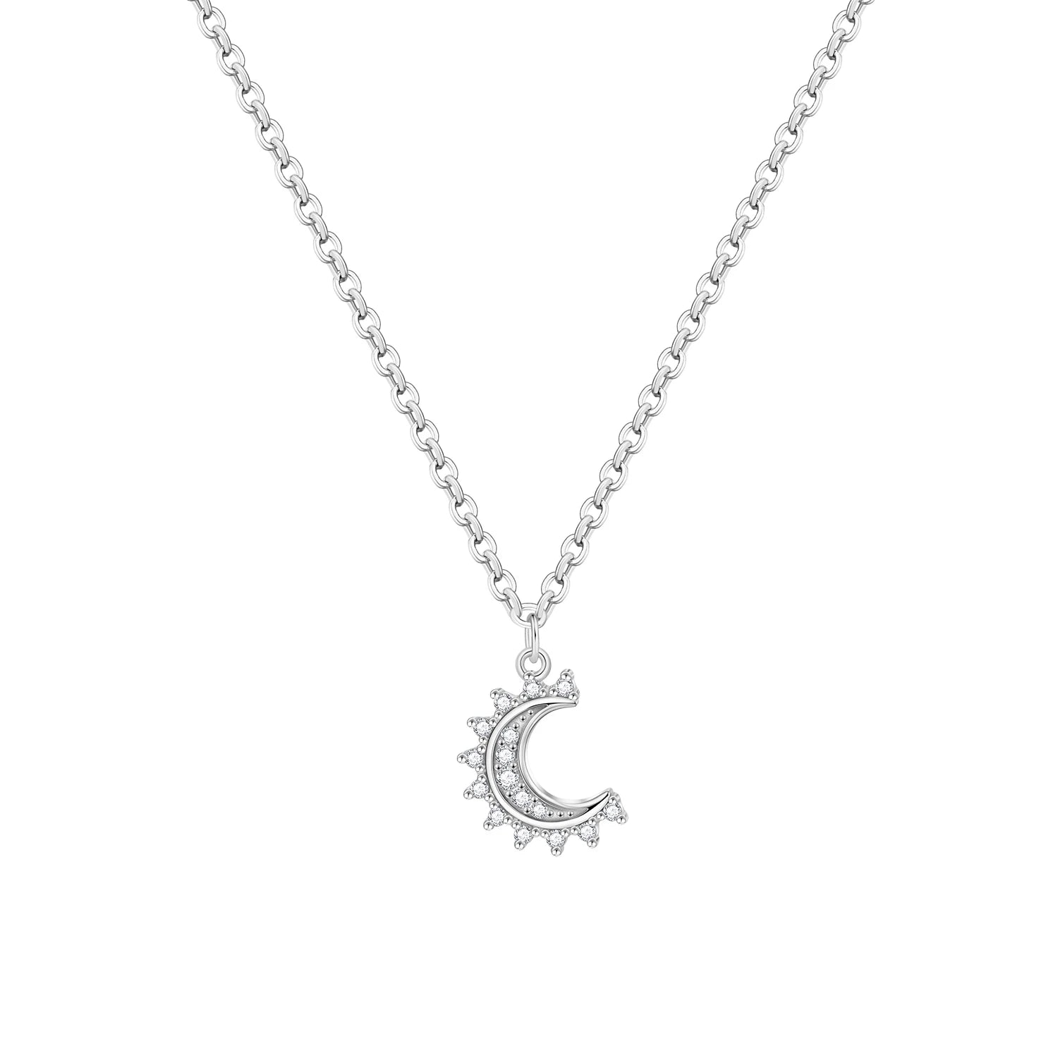 Crescent Sun Moon Necklace