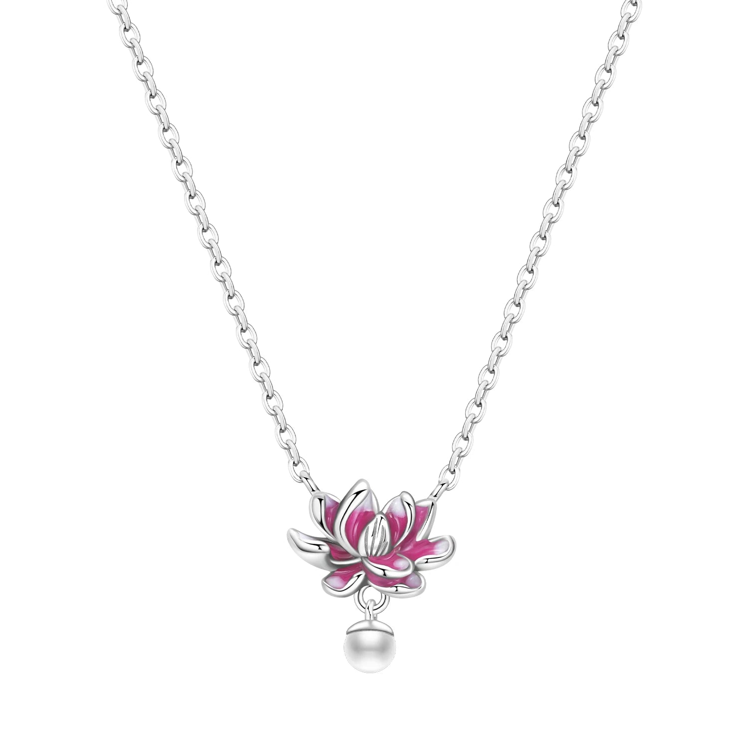 Lotus Flower Pearl Necklace