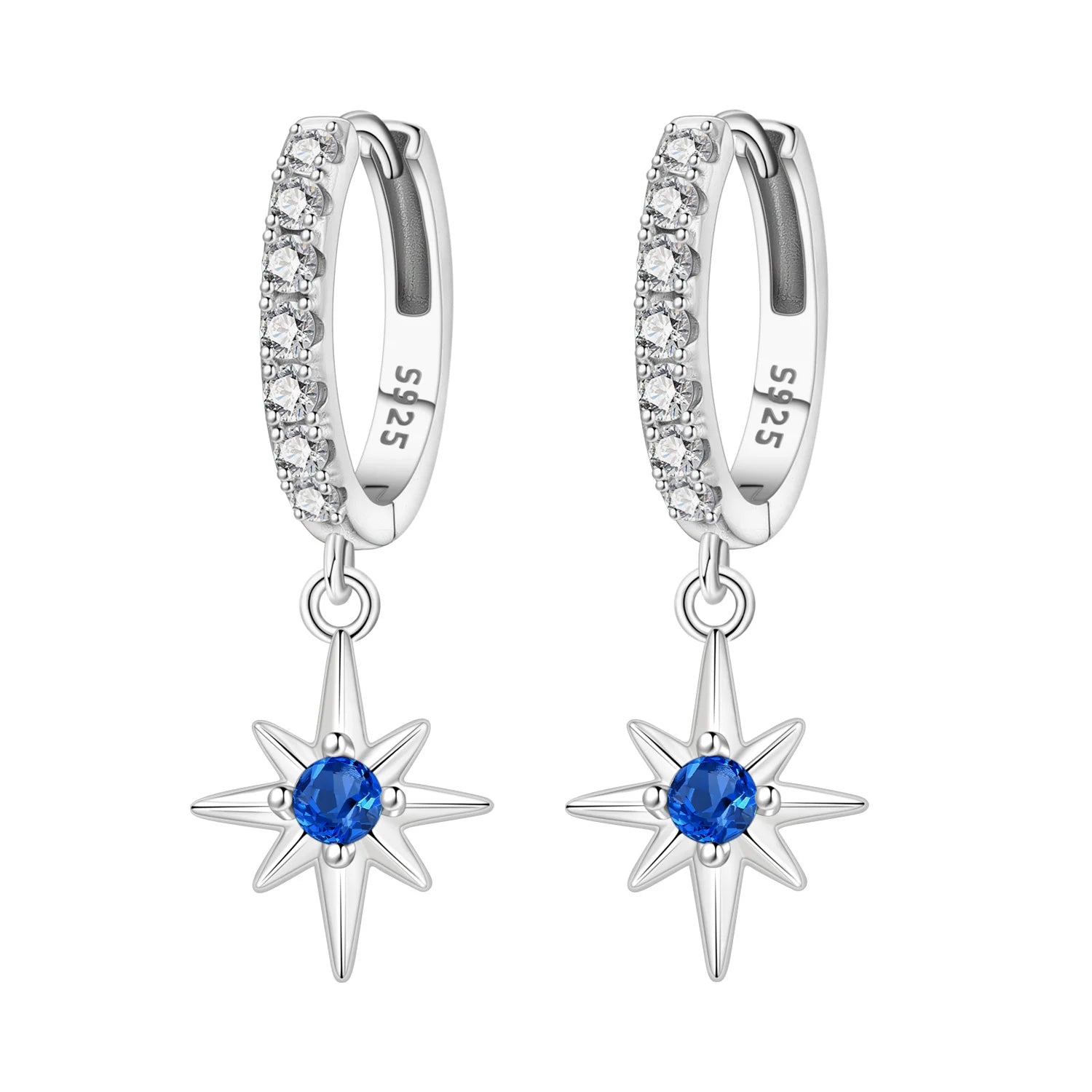 North Star Hoop Earrings