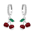 Cherry Hoop Earrings