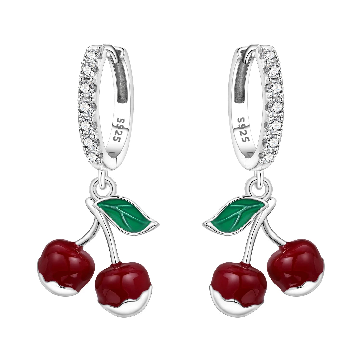 Cherry Hoop Earrings