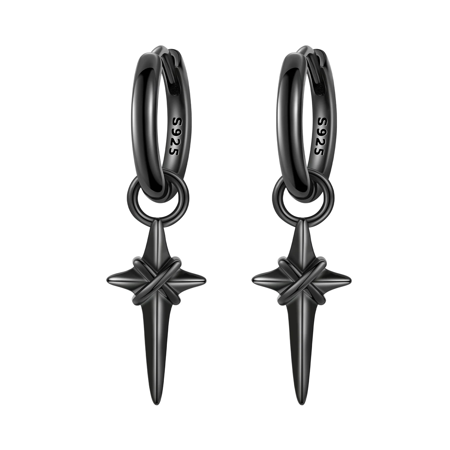 North Star Spike Hoop Earrings