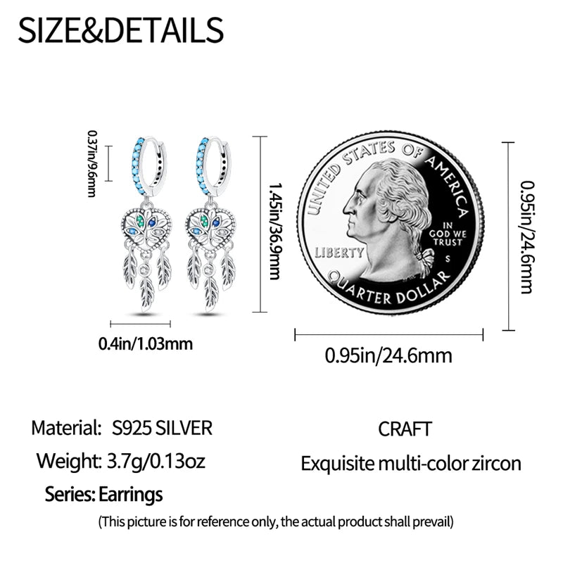 Heart Dreamcatcher Drop Hoops