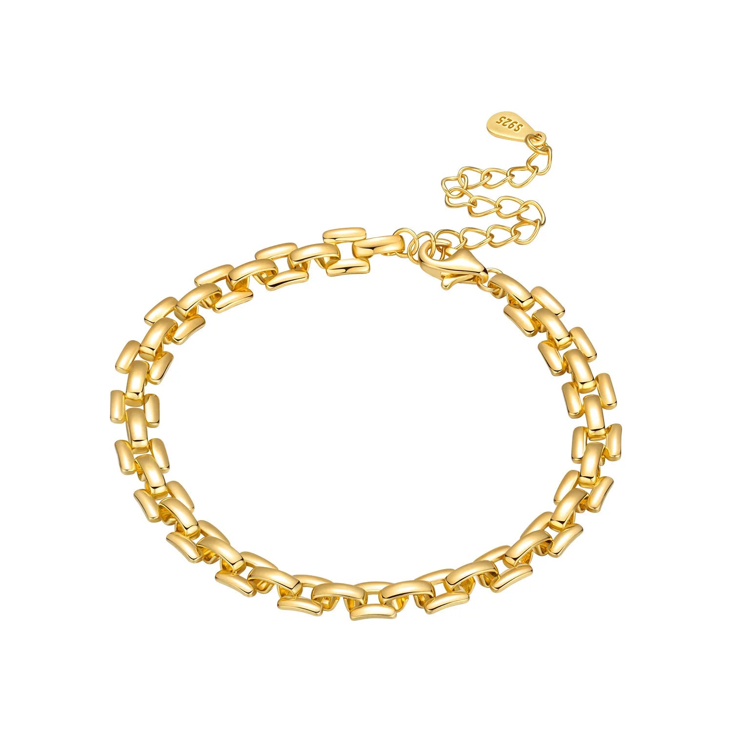 Gold Box Chain Bracelet