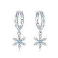 Snowflake Hoop Earrings