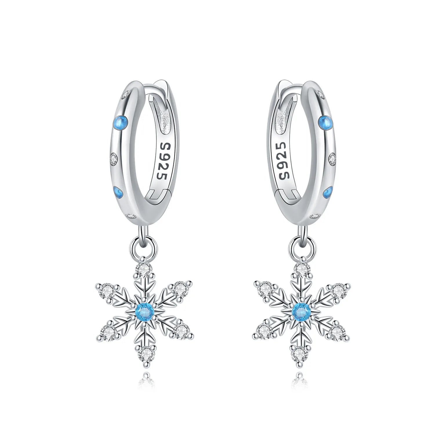 Snowflake Hoop Earrings