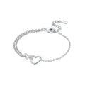 Infinity Open Heart Chain Bracelet