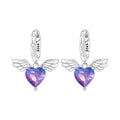 Winged Heart Hoop Earrings