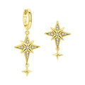 Eight-Point Star Drop Earrings