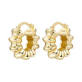 Ribbed Mini Huggie Hoops