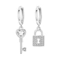 Heart Key & Lock Mismatch Earrings