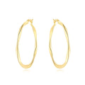 Sleek Gold Oval Hoops