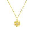 Gold Sunflower Pendant Necklace