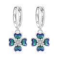 Four-Leaf Clover Hoop Earrings