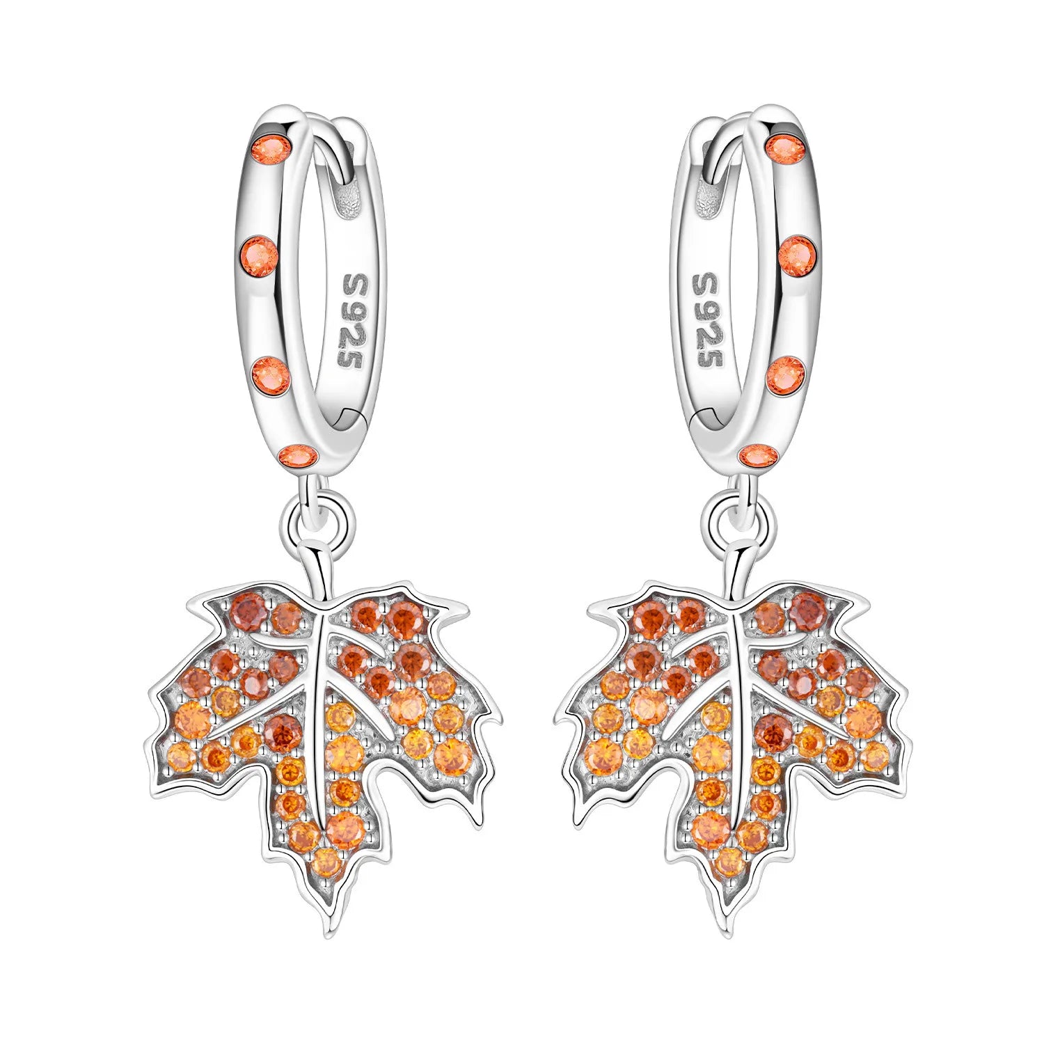 Maple Leaf Hoop Earrings