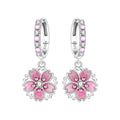 Sakura Blossom Hoop Earrings