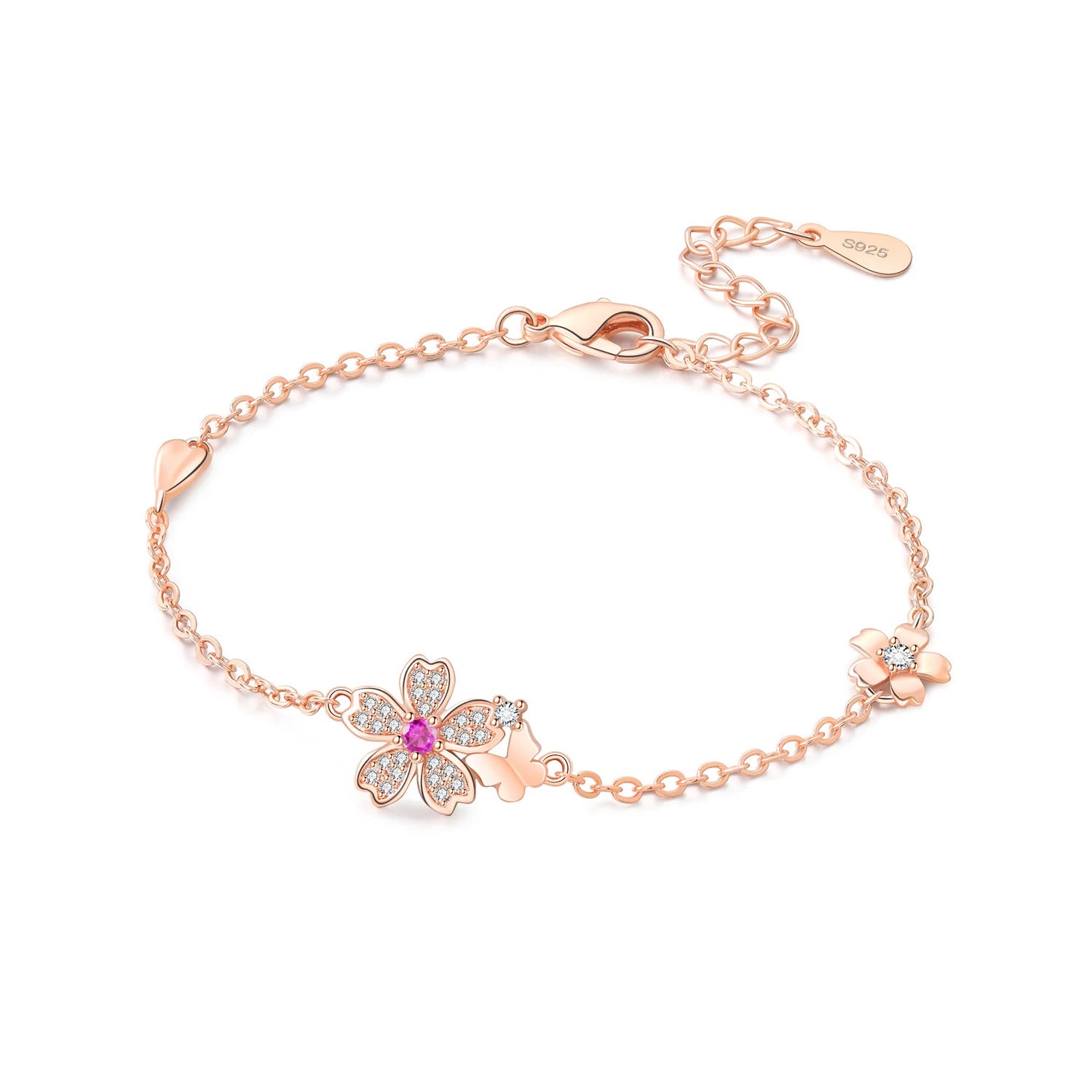 Rose Gold Flower Bracelet