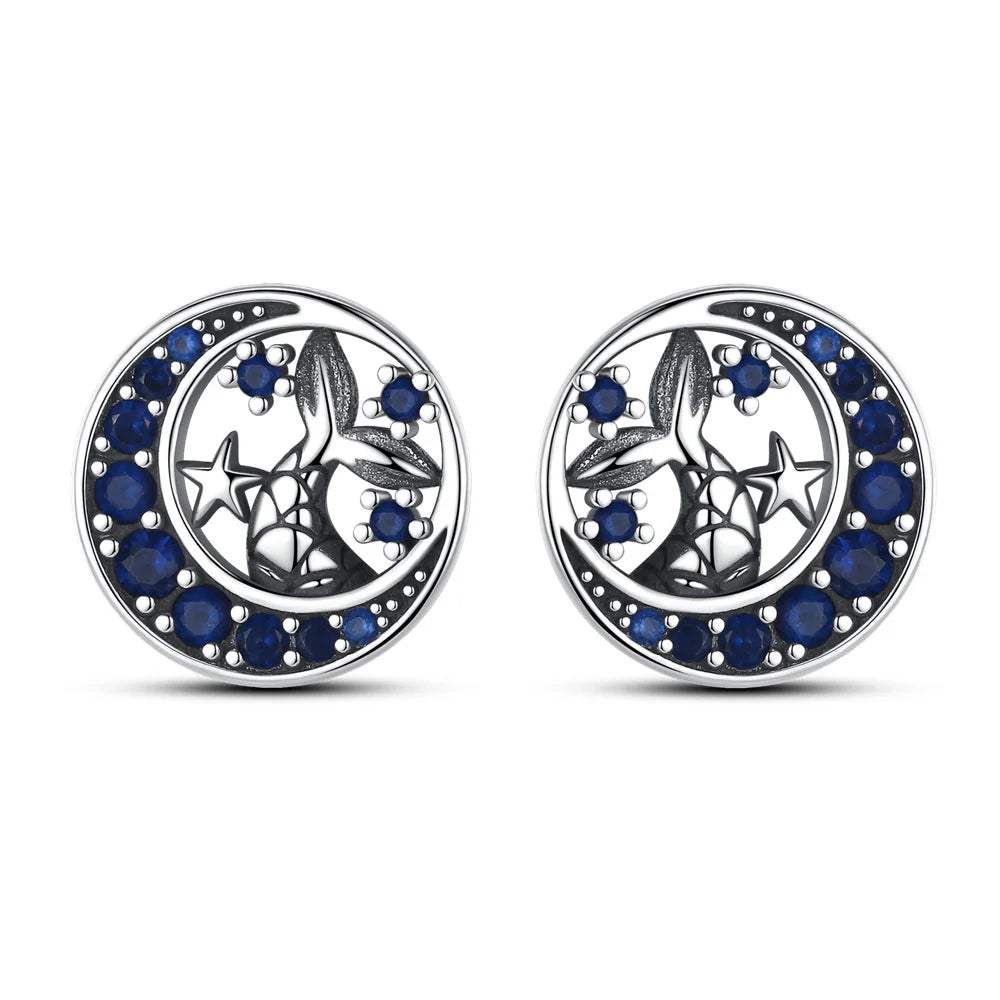 Nigh time Mermaid Coin Studs