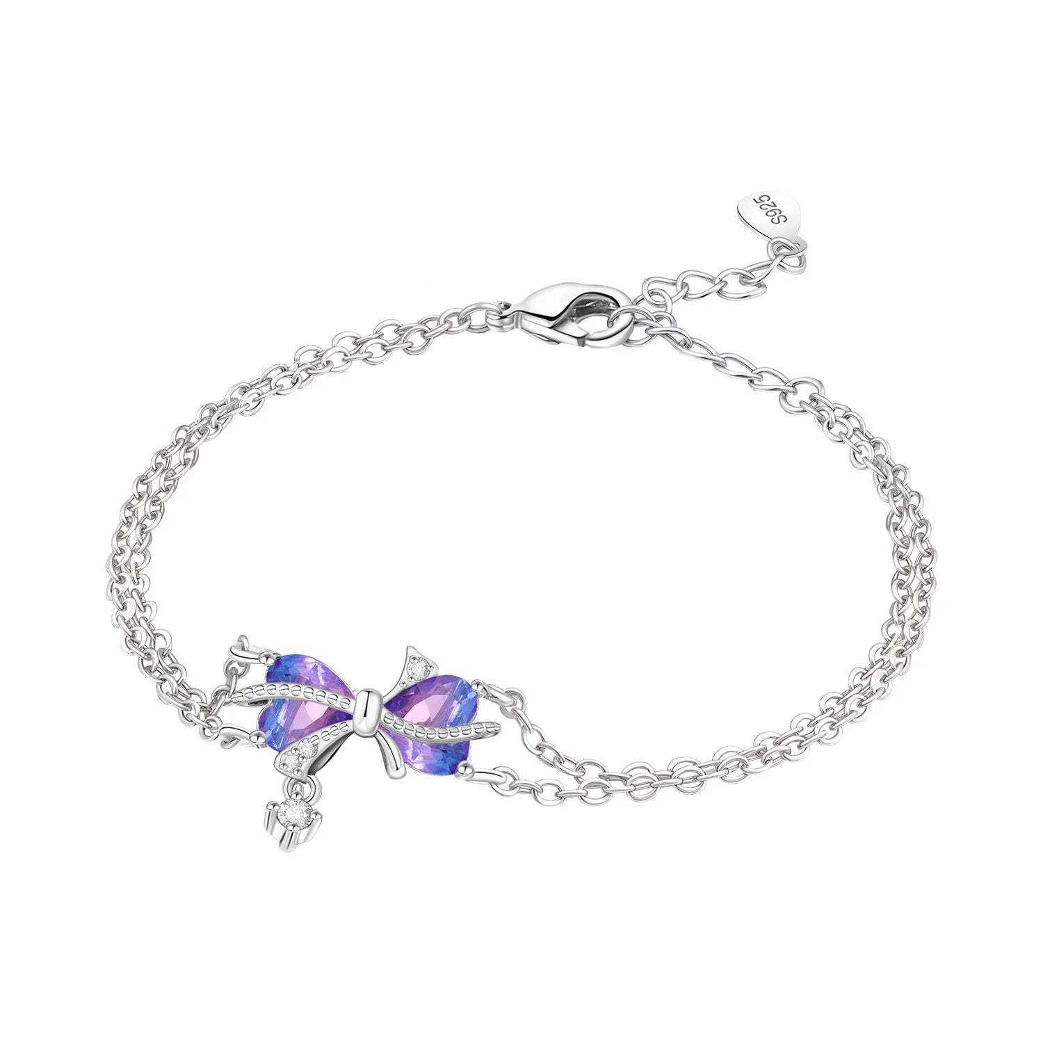 Amethyst Bow Bracelet