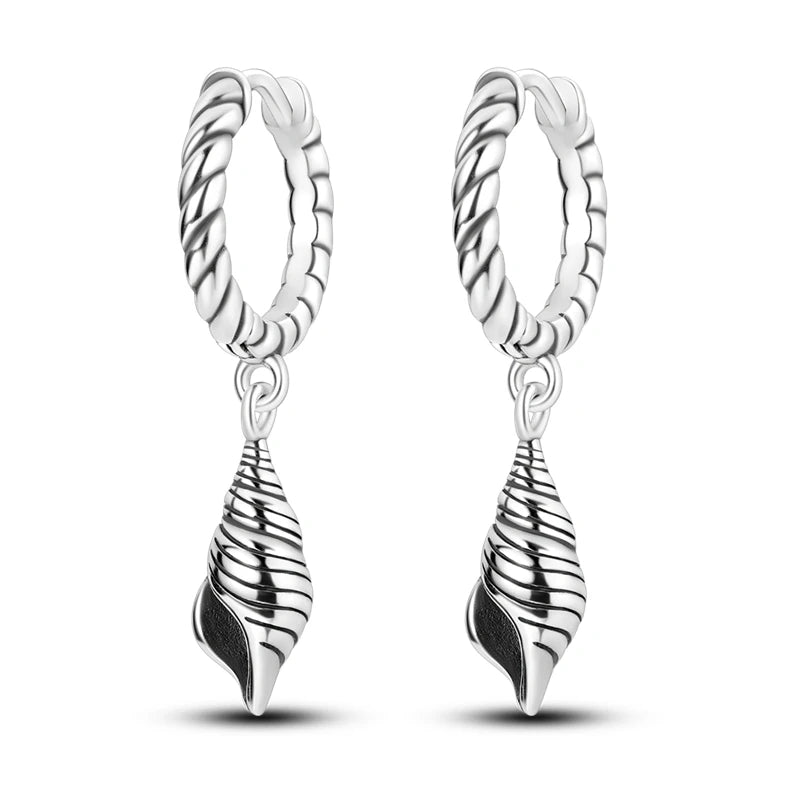 Seashell Drop Hoops