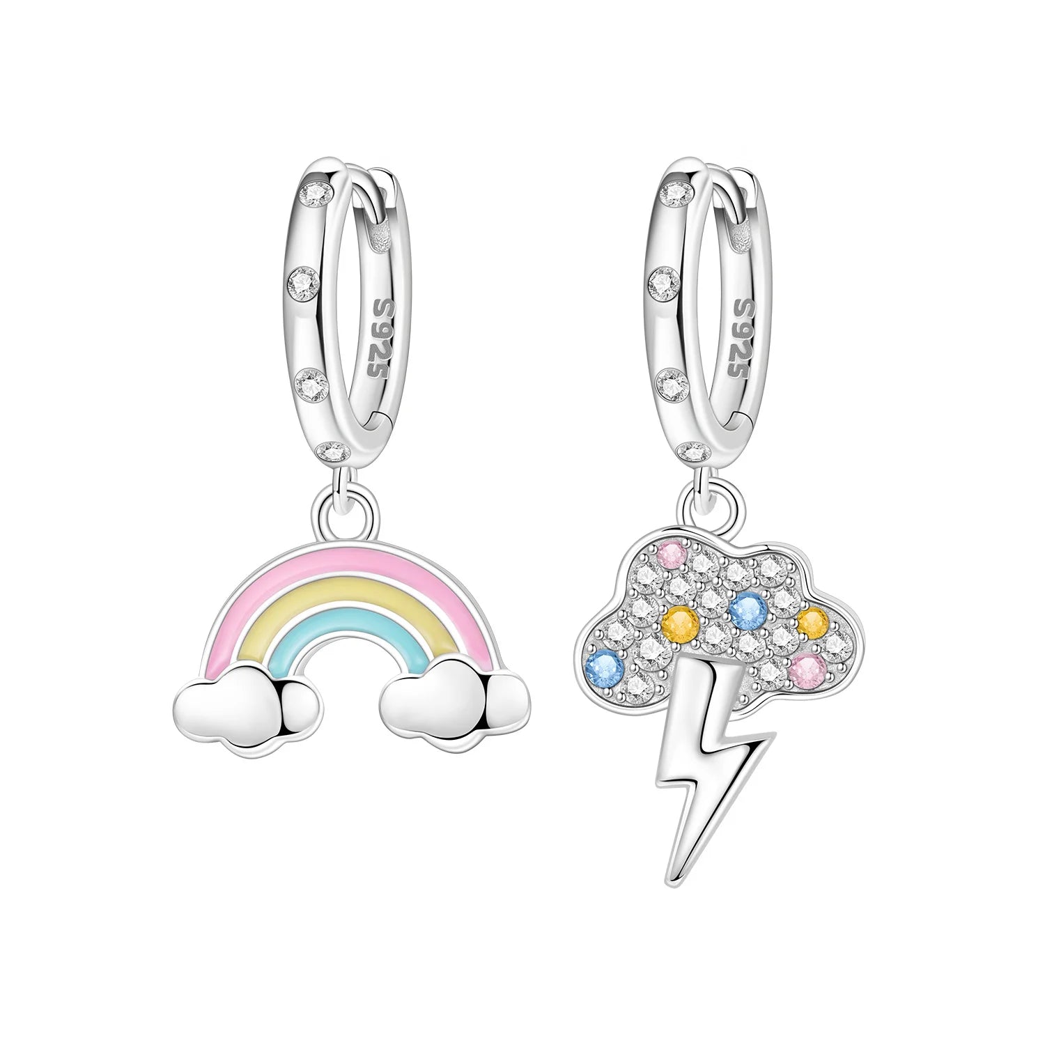 Rainbow & Lightning Mismatch Earrings