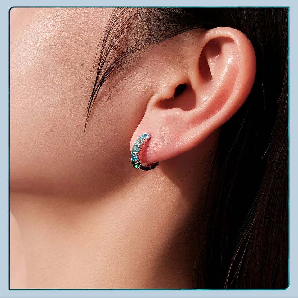Fresh Gradient Hoop Earrings