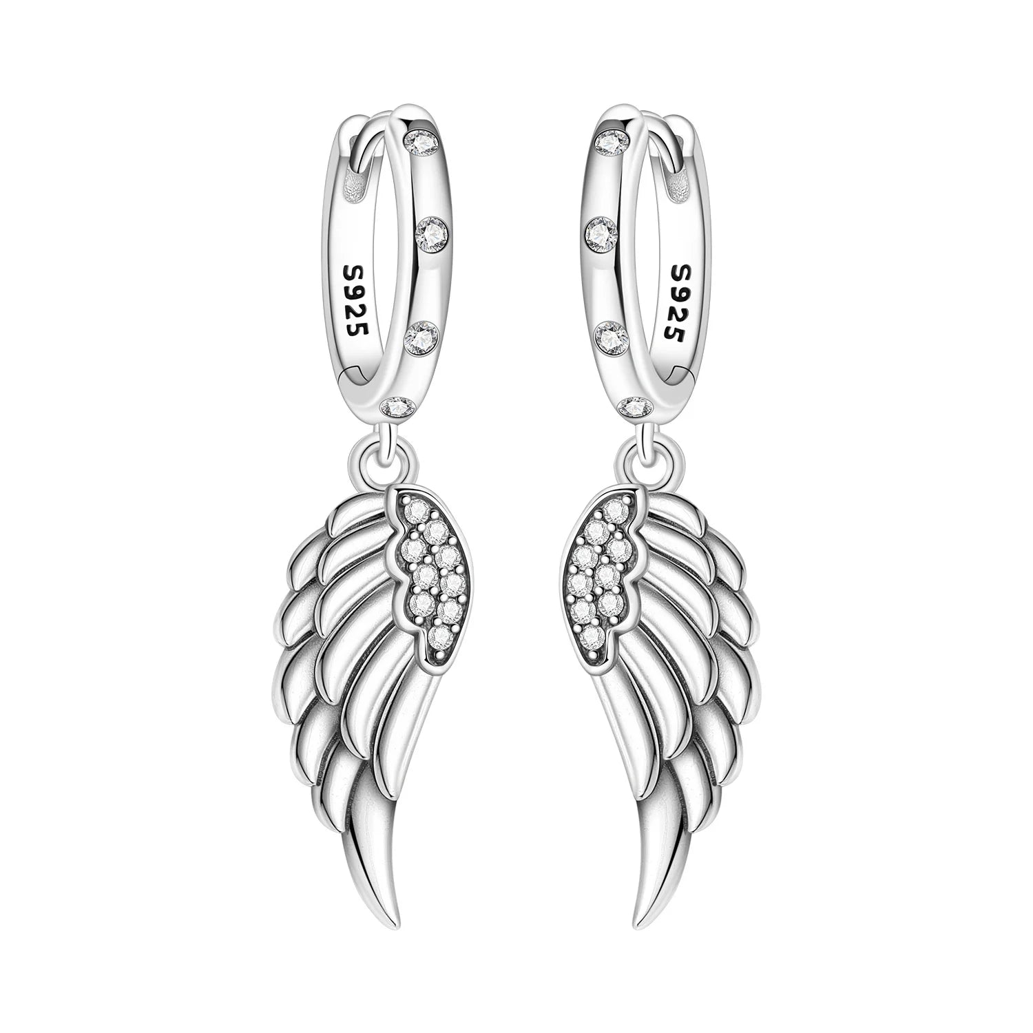 Angel Wing Hoop Earrings