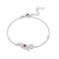 Mom Script Heart Bracelet