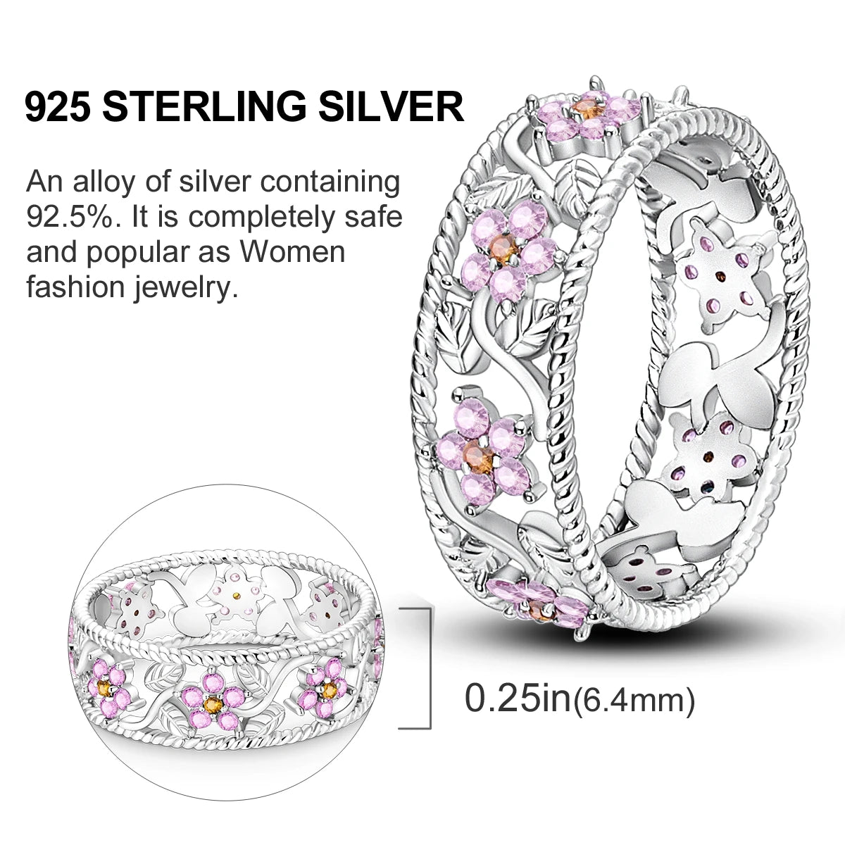 Pink Flower Ring