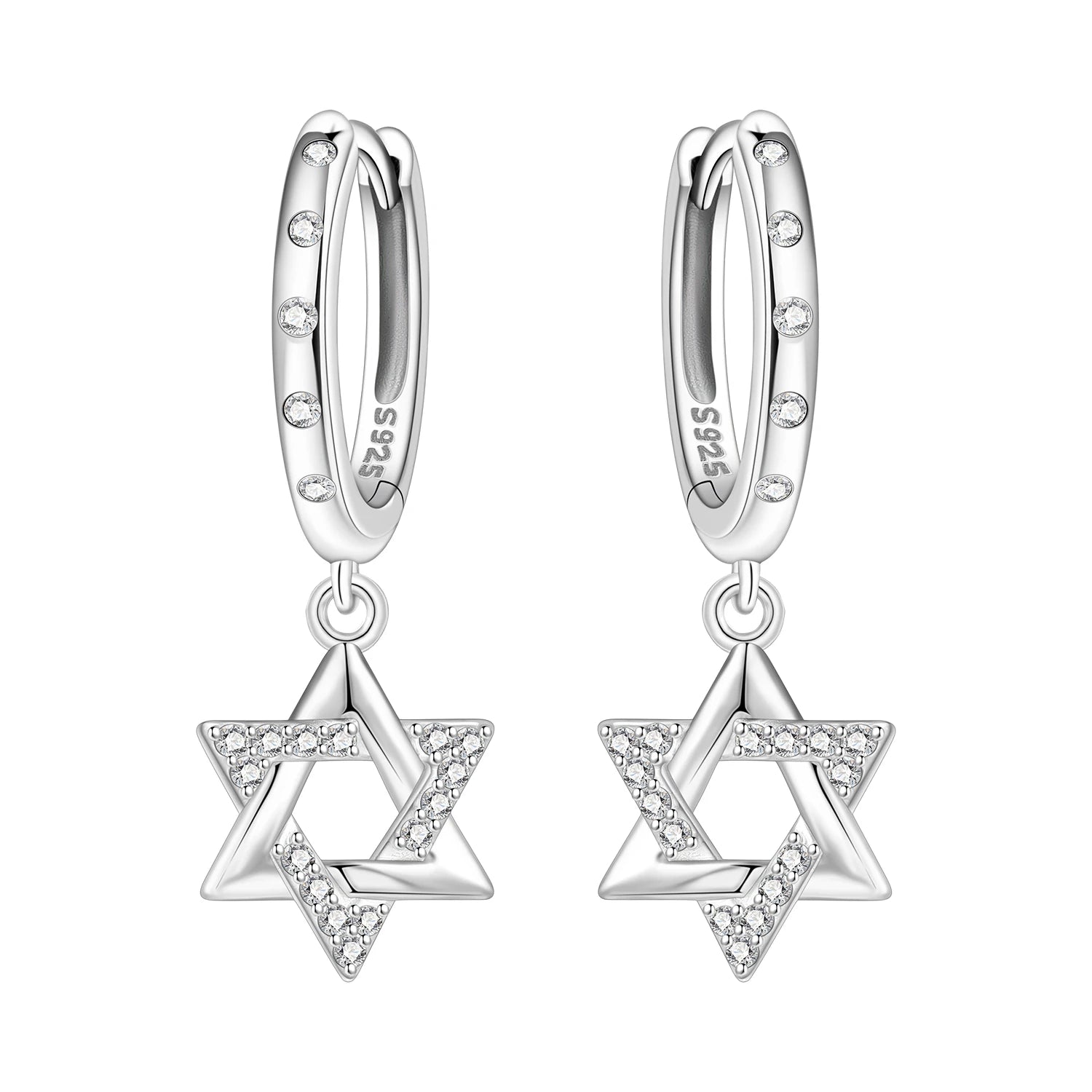 Star of David Hoop Earrings