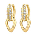 Pavé Link Drop Hoops