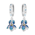 Iris Flower Hoop Earrings