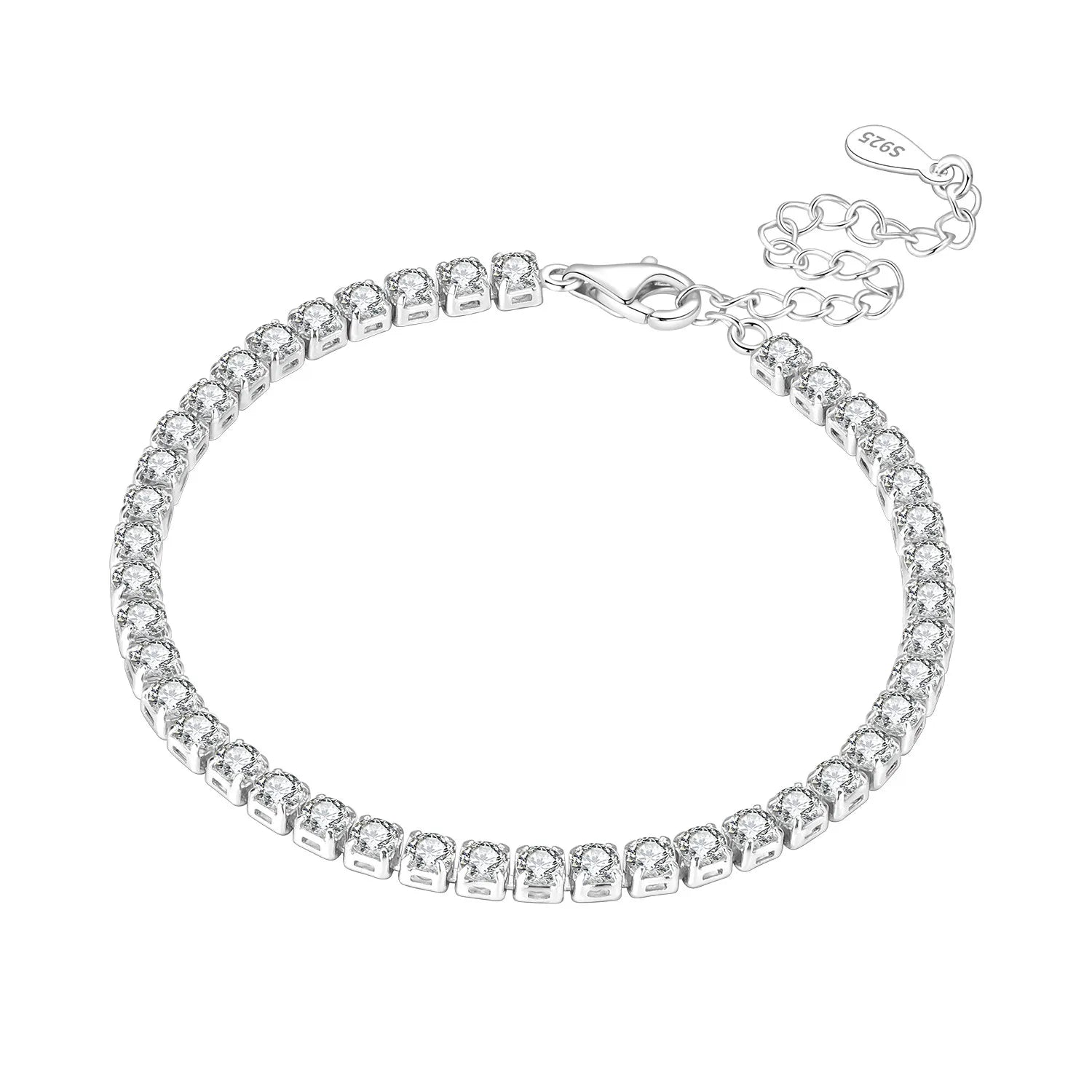 Classic Silver Tennis Bracelet