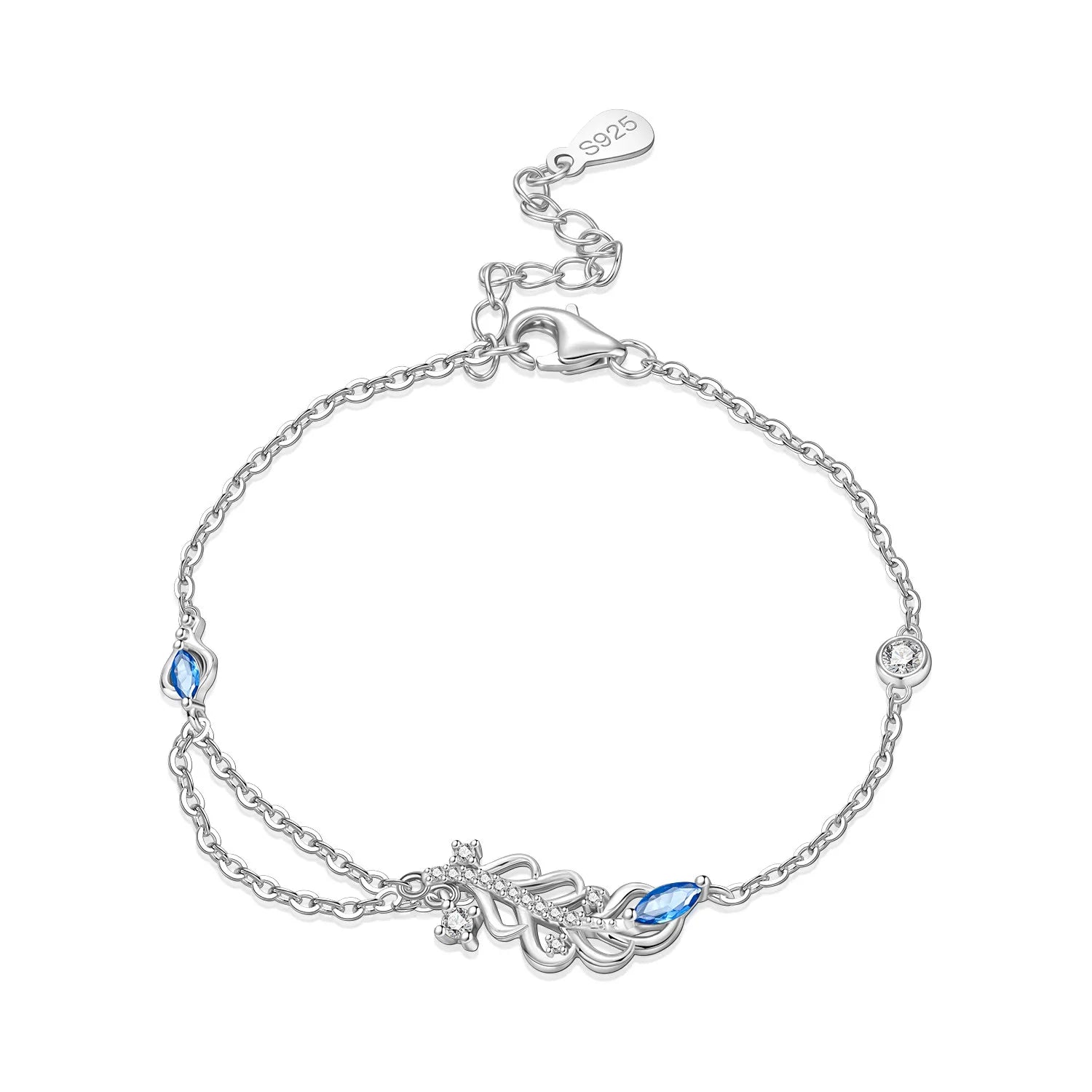 Blue Feather Bracelet
