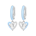 Crystal Heart Hoop Earrings