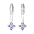 Amethyst Cross Flower Drops