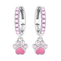 Paw Heart Drop Earrings