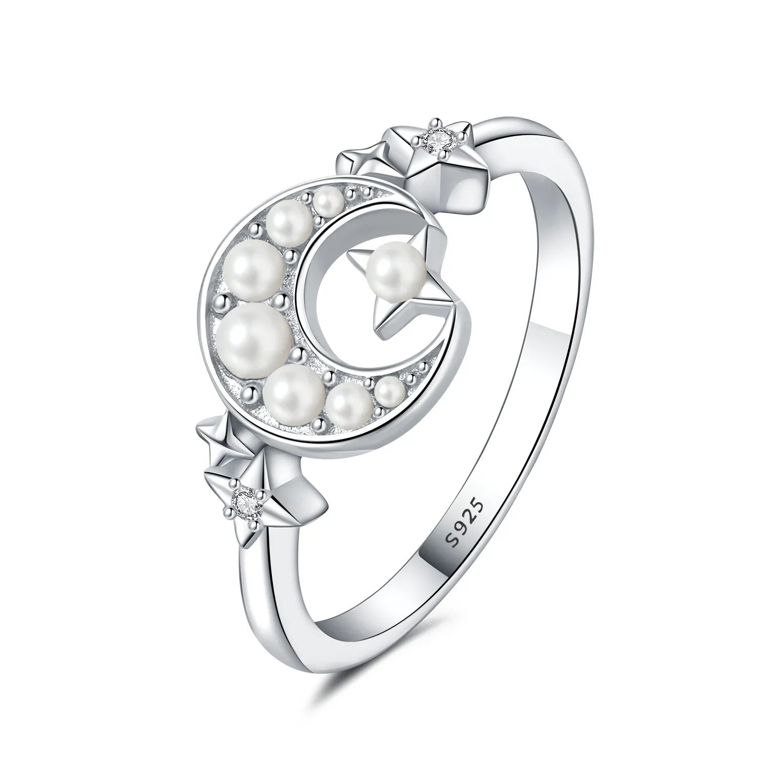 Moon & Pearl Ring