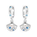 Seashell Pearl Hoop Earrings